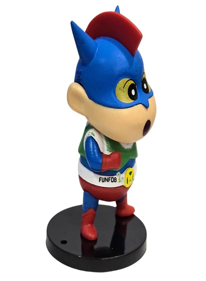 FUNFOB Shinchan Action Figure Toy Height -8cm Collectible PVC Multicolour (Action Kamen Dress) - Image 2